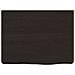 Piano Bagno Marrone Scuro 40x30x (2-6) cm Legno Massello Trattato - Foto miniatura 4