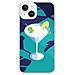 Cover Per Iphone 13/14 In Resina Cocktail Blue Mirror, Blu - Foto miniatura 1