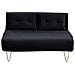 Divano Letto 2 Posti Vestfold Velluto Nero - Foto miniatura 3