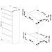 Cassettiera K60, 6 cassetti, 60x40x130 cm, Colore Weng? - Foto miniatura 3