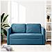 Divano Letto da Terra 2 in 1 Blu 122x204x55 cm Velluto - Foto miniatura 2