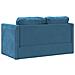 Divano Letto da Terra 2 in 1 Blu 122x204x55 cm Velluto - Foto miniatura 6