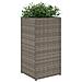 Fioriere da Giardino 2 pz Grigie 30x30x60 cm in Polyrattan - Foto miniatura 7