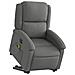 Poltrona Alzapersona Massaggi Elettrica Grigio Scuro Tessuto - Foto miniatura 3