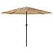 Ombrellone Giardino Con Palo In Acciaio Marrone 324x324x247 Cm - Foto miniatura 3