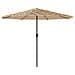 Ombrellone Giardino Con Palo In Acciaio Marrone 324x324x247 Cm - Foto miniatura 4