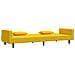Divano Letto a 2 Posti con 2 Cuscini Giallo in Velluto - Foto miniatura 4