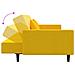 Divano Letto a 2 Posti con 2 Cuscini Giallo in Velluto - Foto miniatura 7
