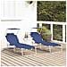 Lettini Prendisole 2 pcs con Tettuccio Blu Tessuto Oxford 600D - Foto miniatura 3