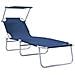 Lettini Prendisole 2 pcs con Tettuccio Blu Tessuto Oxford 600D - Foto miniatura 4