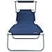 Lettini Prendisole 2 pcs con Tettuccio Blu Tessuto Oxford 600D - Foto miniatura 5