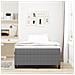 Letto Box Spring con Materasso Grigio Chiaro Matrimoniale in Tessuto a Corduroy - Foto miniatura 5