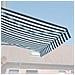 Tenda Saule 3,5 × 3m - Tessuto A Righe Bianco /grigio E Struttura Bianca - Foto miniatura 4