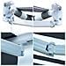 Tenda Saule 3,5 × 3m - Tessuto A Righe Bianco /grigio E Struttura Bianca - Foto miniatura 5