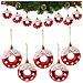 Set Di 4 Decorazioni Natalizie A Forma Di Ciambella Per Albero Di Natale Red - Foto miniatura 2
