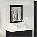 Specchio da bagno  Nero Rovere 50x12x60 cm Legno ingegnerizzato - Foto miniatura 2