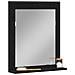 Specchio da bagno  Nero Rovere 50x12x60 cm Legno ingegnerizzato - Foto miniatura 3