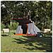 Tenda da campeggio Grigio e arancione 223 x 163 x 130 cm - Foto miniatura 2