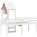 Letto a Soppalco con Tetto Bianco 90x190 cm in Legno di Pino - Foto miniatura 8