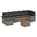 Set Divano da Giardino con cuscino 8 pcs Grigio - Foto miniatura 1