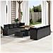 Set Divano da Giardino 11 pcs Nero Poly Rattan - Foto miniatura 2