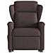 Poltrona Alzapersona Massaggio Elettrica Marrone Scuro Tessuto - Foto miniatura 5