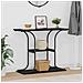 Tavolo consolle con lo scaffale Rovere nero 101 x 35 x 80.5 cm - Foto miniatura 4