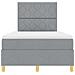 Letto a molle con materasso Grigio chiaro 120 x 190 cm Tessuto - Foto miniatura 9