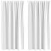 Tende con tende 2 pcs Bianco brillante Poliestere - Foto miniatura 1
