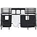 Struttura del Letto Loft per Bambini con Tendine Nero - Foto miniatura 6