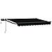 Tenda retrattile manuale con LED Nero 3,5 x 2,5 m - Foto miniatura 1