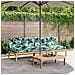 Divani Centrali Pallet Giardino 2pz con Cuscini Massello Acacia - Foto miniatura 2