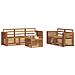 Set divani 6 pcs Naturale Legno di Acacia Massello - Foto miniatura 3