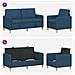 Set di Divani con Storage 2 pcs Blu Poliestere - Foto miniatura 4