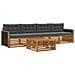 Set di divani da esterno con cuscino 5 pcs Naturale e Antracite - Foto miniatura 1