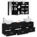 Set di mobili per il bagno 4 pcs Rovere Nero - Foto miniatura 3