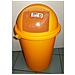 Portabox Push Con Portello Di Chiusura A Molla In Plastica Misura Diametro 410 H. 750 Mm Lt. 50 Vari Colori (giallo)  - Foto miniatura 1