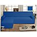 Copridivano Genius Con Penisola Chaise Longue Modello Swing Colore Blu Sinistra Blu - Foto miniatura 2