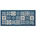 Tappeto Passatoia Runner Cucina Antiscivolo Lavabile Disegno Maiolica Suardi 55x80 Jeans - Foto miniatura 1