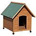Cuccia Per Cani 85x73x80 Cm Marrone E Verde 82394 - Foto miniatura 1