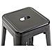 Sgabello Bar Joshua V2 in Metallo Stile Industriale - Sgabello Bancone Robusto Impilabile - Sgabello Cucina Senza Schienale I Sgabello Design H 76 cm Nero - Foto miniatura 3