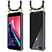 Catena Di Telefoni Cellulari Compatibile Con Apple Iphone 8 Plus / 7 Plus / 7s Plus In Nero Argento - Coperchio Protettivo In Silicone Con Anelli D'oro, Cinturino In Corda E Custodia Staccabile - Foto miniatura 10