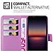 Custodia Compatibile Con Sony Xperia 1 Ii (2. Version) In Violetta Ametista - Coperchio Protettiva Con Chiusura Magnetica, Funzione Stand E Tasca Per Le Carte - Foto miniatura 4