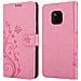 Custodia Compatibile Con Huawei Mate 20 Pro In Rosa Fiore - Coperchio Protettivo In Design Floreale Con Chiusura Magnetica, Funzione Stand E Slot Per Carte - Foto miniatura 8