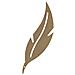 Piuma Di Legno Mdf Per Decorare - 22 X 6 Cm - Foto miniatura 1