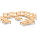 Set Salotto da Giardino 13 pz in Legno Massello di Pino - Foto miniatura 1