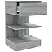 Comodino Grigio Sonoma 40x35x65 Cm In Legno Multistrato - Foto miniatura 4