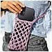 Borsetta Tracolla Per Smartphone Uncinetto Intrecciato Serie Tressbag Rosa Malva - Foto miniatura 5