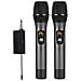 2 Microfoni Wireless Bluetooth Reverb Con Cavo Porta Android Black - Foto miniatura 11