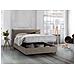 Letto Matrimoniale Stella, Letto Contenitore Con Rivestimento In Tessuto, 100% Made In Italy, Apertura Frontale, Adatto Per Materasso Cm 160x200, Tortora - Foto miniatura 1